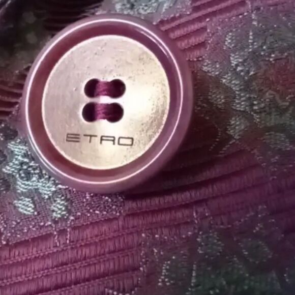 Etro Purple Printed Blazer 46 - Picture 9 of 9